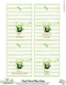 St. Paddy's Day-Hot Cocoa Bar Sign & Buffet Cards design preview