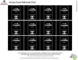 ChanelNo50-MiniJacksBottles-: Chanel No50-Mini Jack's Bottle Labels