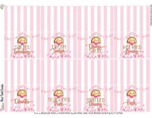 Pink Valentine-Taco Bar-Buffet Cards-Tent Cards design preview