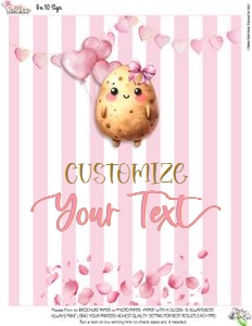 Pink Valentine-Baked Potato Bar-Blank Sign design preview