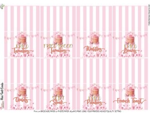 Pink Valentine-Pancake Bar-Buffet Cards design preview