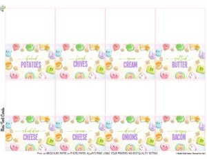 Charmed-Buffet Cards: Charmed-Chili Bar Buffet