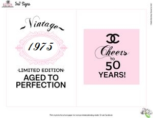 Chanel No50-Birthday Signs Multi Pack design preview