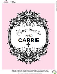 Chanel No50-Happy Birthday Blank Sign design preview