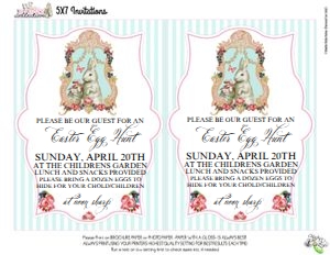 Chic Rabbit-Easter Invitations design preview