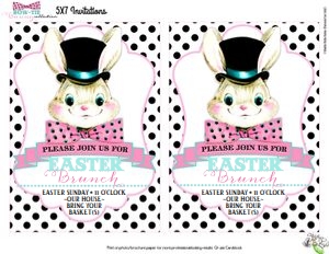 Bow Tie Bunny-Invitation design preview