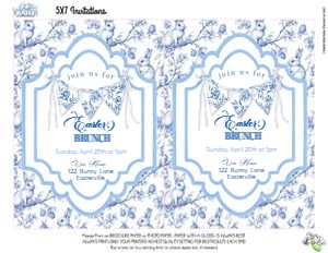 ToileEaster-Invite: Toile Easter-Easter Invitation