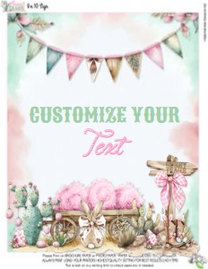 Bunny Trails-8x10 Customizable Sign design preview