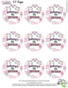 Easter Sleepover-Cupcake Toppers design preview
