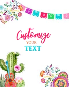 Fiesta-BLANK16X20: Fiesta-PERSONALIZED PARTY SIGNS