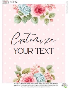 MothersDayBrunch-8x10BlankSign: Mother's Day Brunch-Customize Your Text Sign