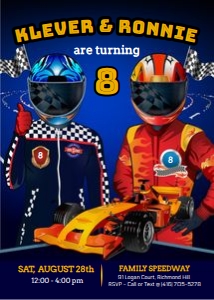 1052 Siblings Race Car Plain design preview