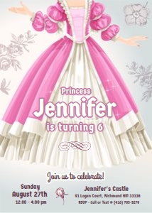 1073 Princess Pink Dress design preview