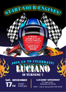 1086 Blue Helmet Race Car CORJL design preview