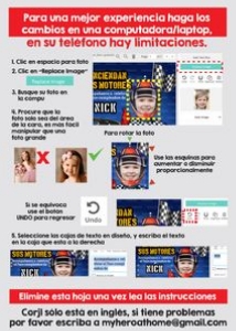 INSTRUCCIONES ESPANOL: 1020 Race Car Photo