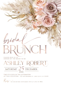 A006 Bridal Brunch Invite 5x7in: A006 Bridal Brunch Invite