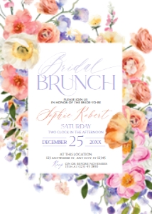 A010 Bridal Brunch Invite 5x7in: A010 Bridal Brunch Invite