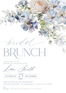 A005 Bridal Brunch Invite 5x7in: A005 Bridal Brunch Invite