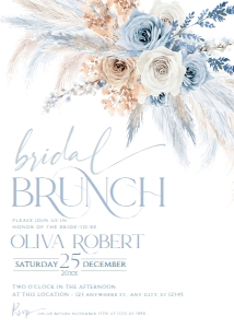 A014 Bridal Shower Brunch 5x7in: A014 Bridal Brunch Invite