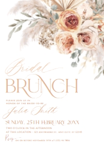 A015 Bridal Brunch Invite 5x7in: A015 Bridal Brunch Invite