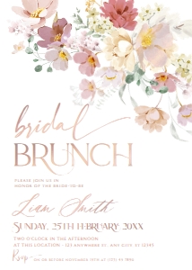 A013 Bridal Brunch Invite 5x7in: A013 Bridal Brunch Invite