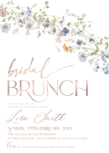 A017 Bridal Brunch Invite 5x7in: A017 Bridal Brunch Invite