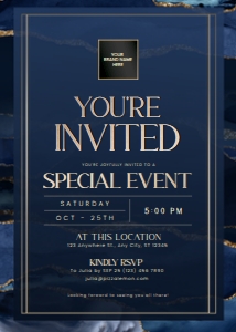 C010 Business Invitation 5x7in design preview