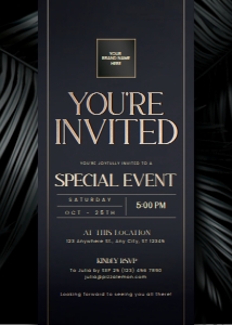 C017 Business Invitation 5x7in design preview