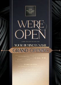 C007 Grand Opening Invitation 5x7in design preview
