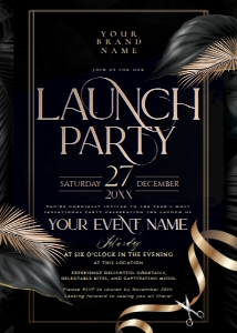 C009 Grand Opening Invitation 5x7in design preview