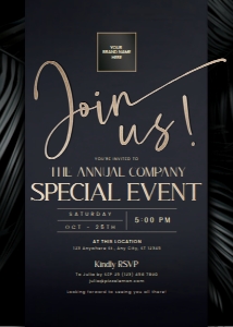 C015 Business Invitation 5x7in design preview