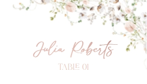 B003 Place Card Flat 3.5x2in: B003 Menu Napkin Thank You Note
