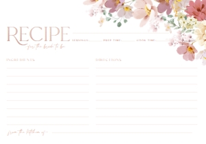 B005 Recipe Card 5x3.5in: B005 Bridal Shower Bundle
