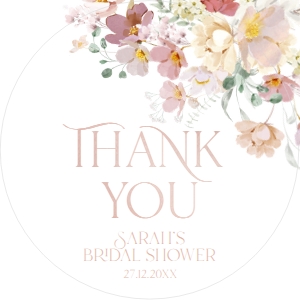 B005 Circle/Square Favor Tag 2x2in: B005 Bridal Shower Bundle