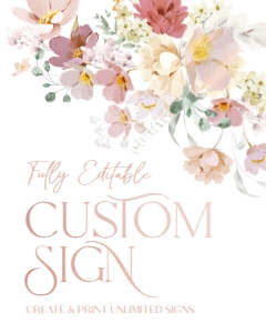 B005 Custom Sign 8x10in: B005 Bridal Shower Bundle