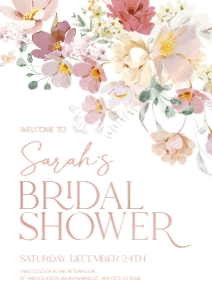 B005 Welcome Sign Vertical A2 16.5x23.4in: B005 Bridal Shower Bundle