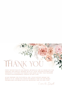 B008 Thank You Card 3.5x5in Folded: B008 Bridal Shower Bundle