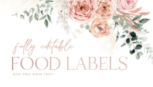 B008 Food Label 3.5x2in Flat: B008 Bridal Shower Bundle