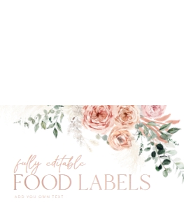 B008 Food Label 3.5x2in Folded: B008 Bridal Shower Bundle