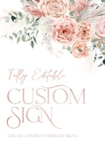 B008 Custom Sign 5x7in: B008 Bridal Shower Bundle