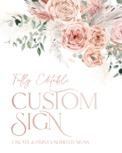 B008 Custom Sign 8x10in: B008 Bridal Shower Bundle