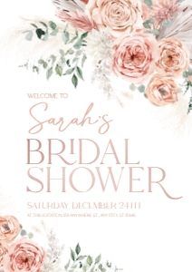 B008 Welcome Sign Vertical A1 23.4x33.1in: B008 Bridal Shower Bundle