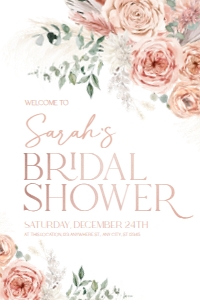 B008 Welcome Sign Vertical 24x36in: B008 Bridal Shower Bundle