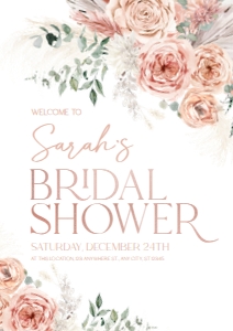 B008 Welcome Sign Vertical A2 16.5x23.4in: B008 Bridal Shower Bundle