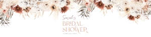 B006 Bottle Label 8x2in: Boho Bridal Shower Bundle, Fall Bridal Shower Invitation Template