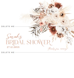 B006 Chocolate Wrapper Hershey: Boho Bridal Shower Bundle, Fall Bridal Shower Invitation Template