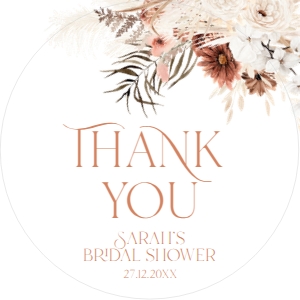 B006 Favor Tag Circle/Square: Boho Bridal Shower Bundle, Fall Bridal Shower Invitation Template