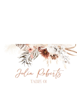 B006 Place Card Folded: Boho Bridal Shower Bundle, Fall Bridal Shower Invitation Template