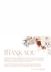 B006 Thank You Card Folded: Boho Bridal Shower Bundle, Fall Bridal Shower Invitation Template