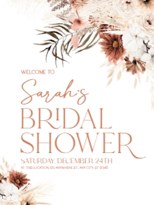 B006 Welcome Sign Vertical 18x24: Boho Bridal Shower Bundle, Fall Bridal Shower Invitation Template